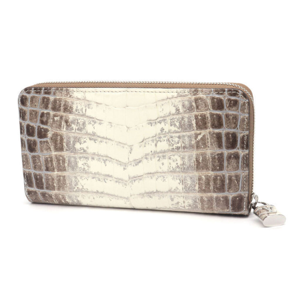 Louis Vuitton Zip Wallet Round Long White Sahara Zippy Crocodile